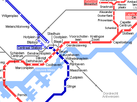 Роттердам схема метро