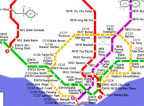 Схема сингапурского метро