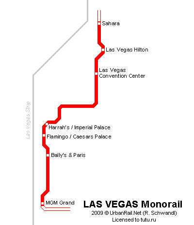 Карта метро г.Лас-Вегас. Схема метрополитена: Лас-Вегас.