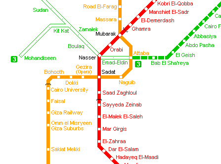 Карта метро египта