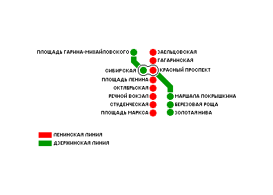 Карта метро г.Новосибирск. Схема метрополитена: Новосибирск.