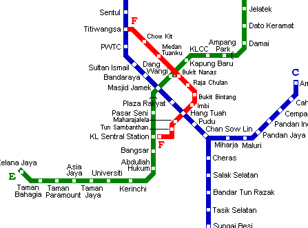 схема метро куала лумпур