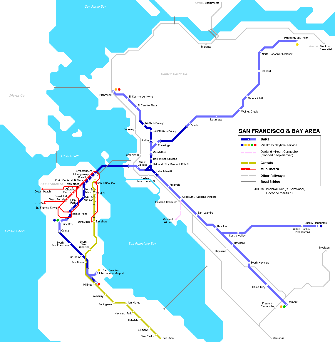 Транспорт в сан-франциско 2019 — метро, автобусы, трамваи.