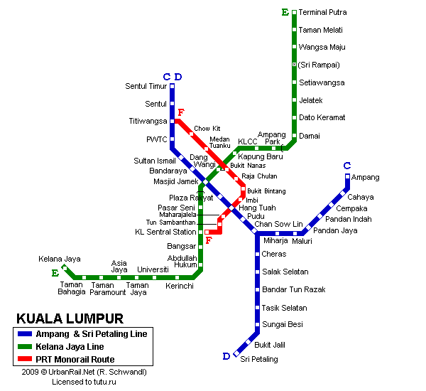 Схема метро монорельс