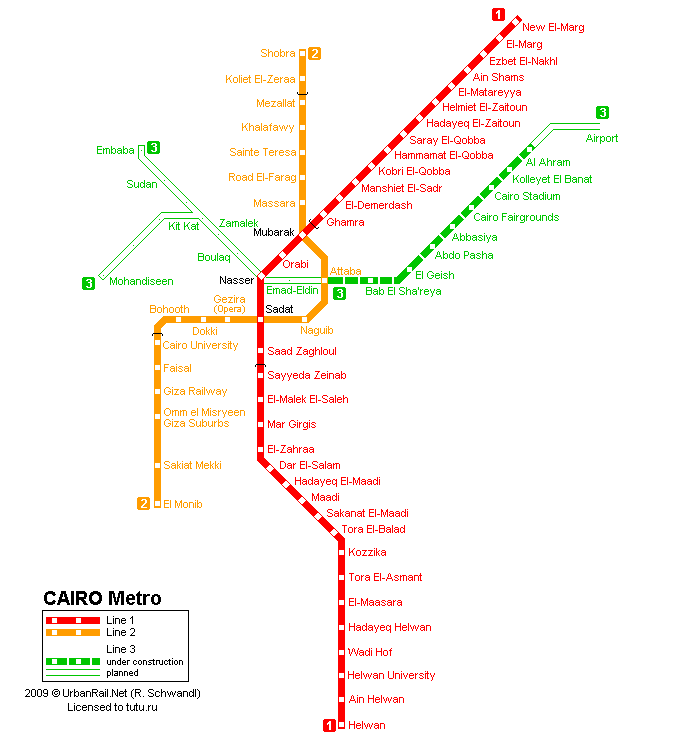 Каир метро схема