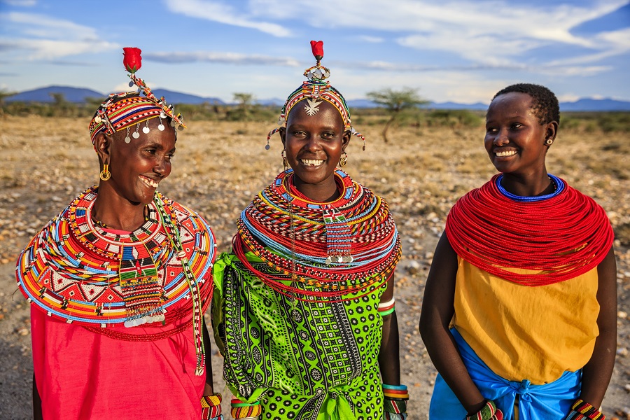 Традиционные женщины самбуру в Кении
