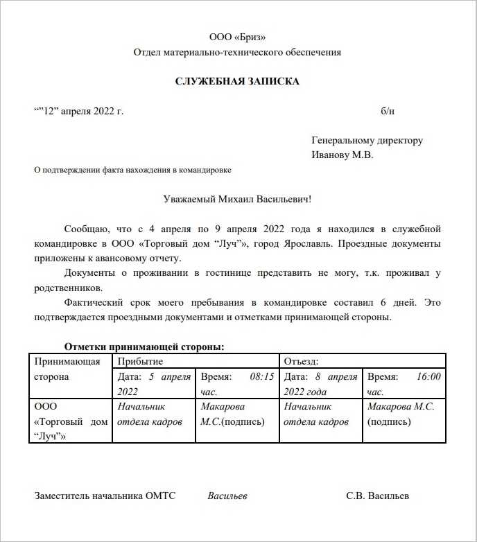 Отчётные Документы За Проживание В Гостинице