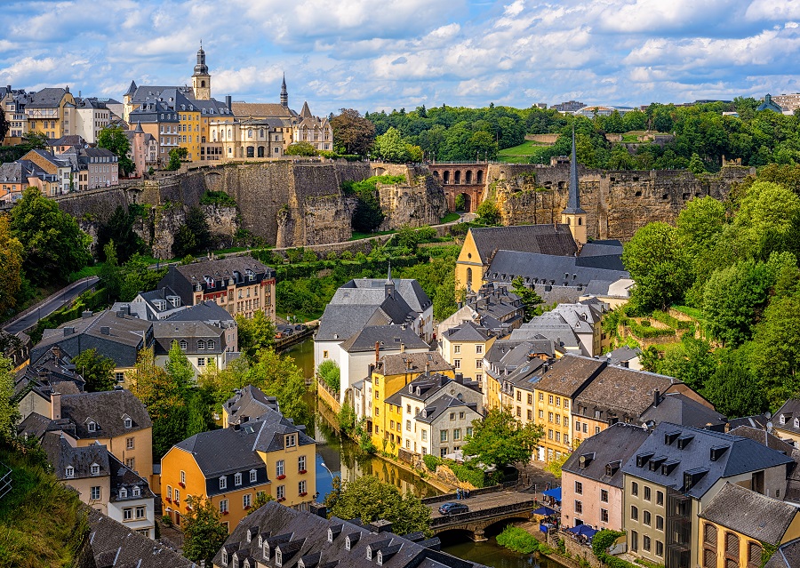 Люксембург, вид на старый город