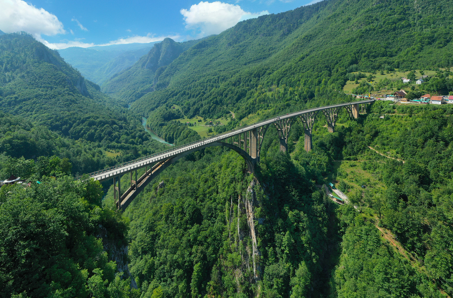Мост Джурджевича — автомобильный арочный мост через реку Тара в северной части Черногории. Фото: istockphoto/Pridannikov 