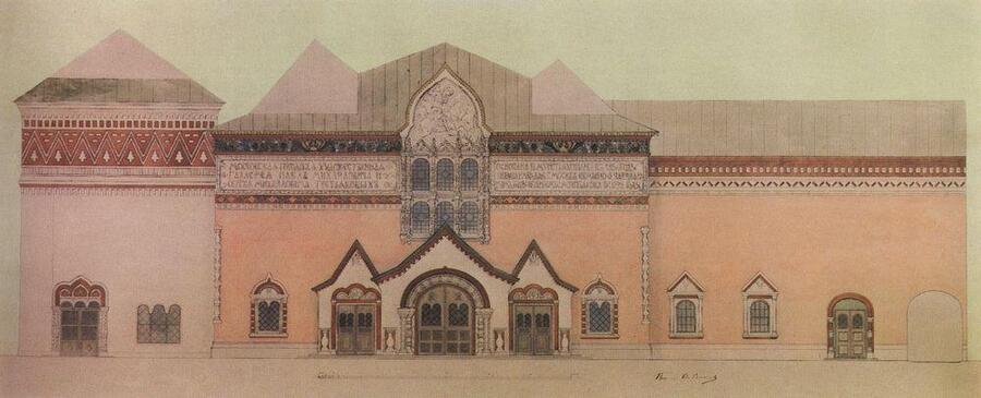  Проект фасада Третьяковской галереи Виктора Васнецова, 1904 год. Фото wikimedia 