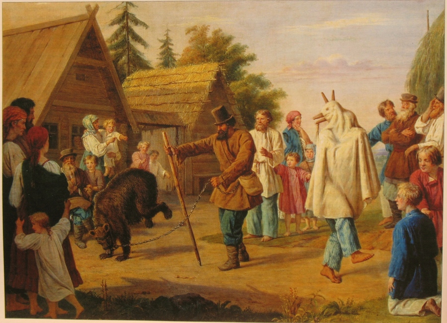  Картина «Скоморохи в деревне» российского живописца Франца Рисса. Холст, масло, 1857 год. Фото: wikimedia/Франц Рисc