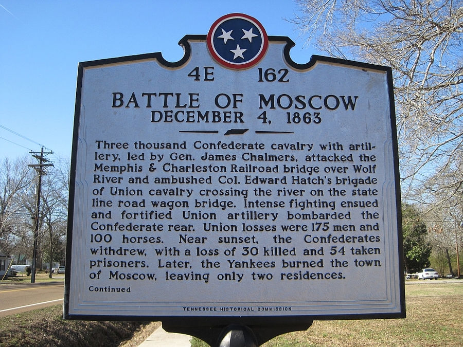  А в штате Теннесси была даже своя битва за Москву — 4 декабря 1863 года во время Гражданской войны в США. Фото: Wikipedia/Thomas R Machnitzki 