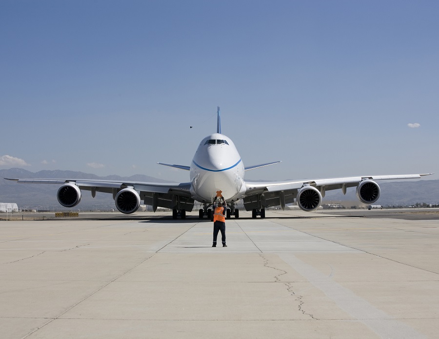 Испытательный полёт Boeing 747-8F в Южной Калифорнии, США. Фото: Boeing