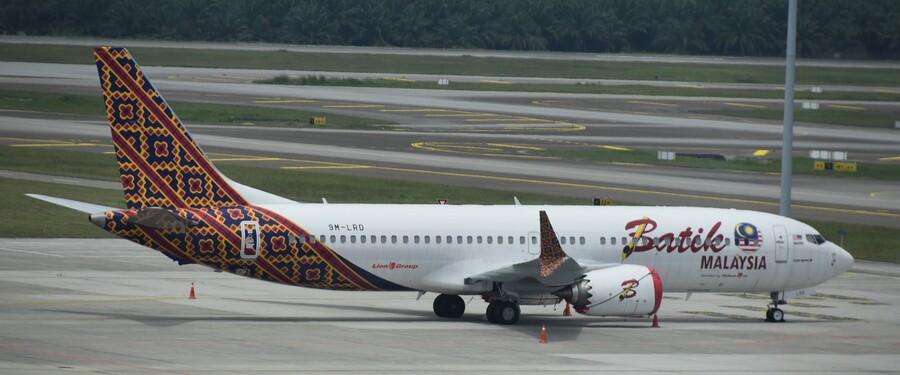  Boeing 737 MAX индонезийской авиакомпании Batik Air. Фото: wikimedia/Alec Wilson