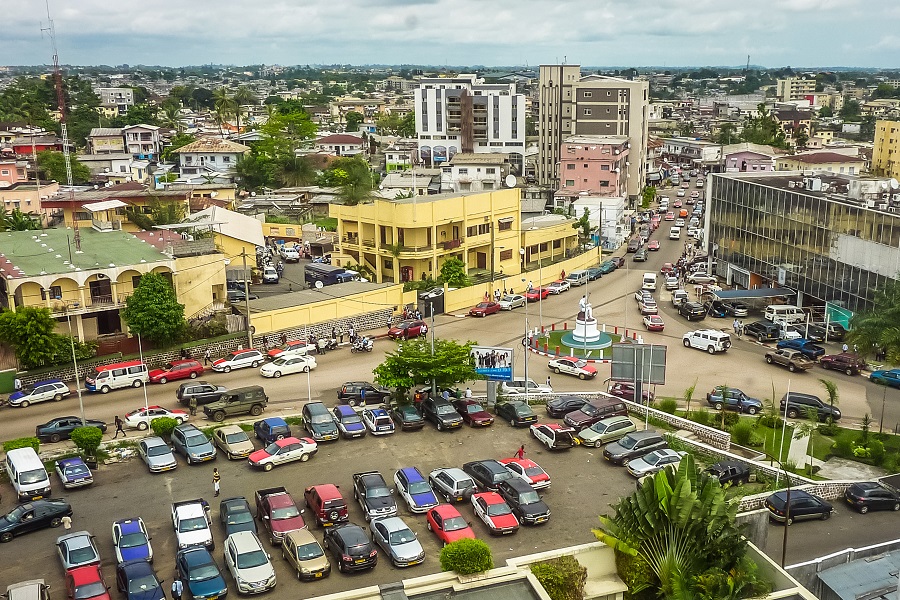 Вид на Либревиль, столицу Габона