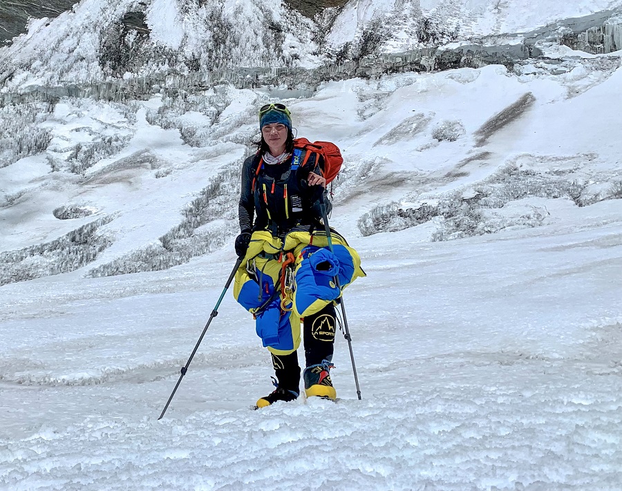 Ольга Румянцева на леднике Кхумбу на Эвересте. Фото из личного архива