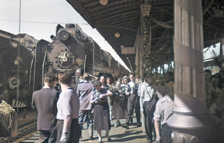 П36 на Белорусском вокзале в Москве, 1957 год. Фото: wikimedia/Manfred&Barbara Aulbach