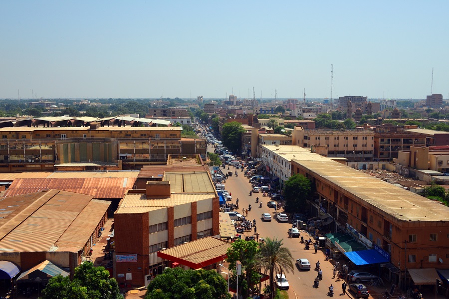 Вид на Уагадугу, столицу Буркина-Фасо 