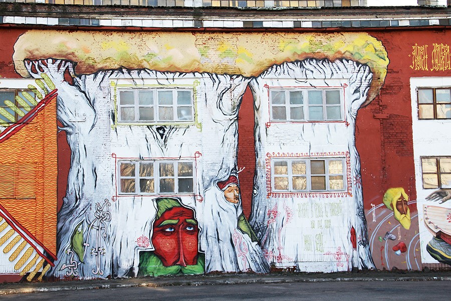  Граффити на Октябрьской улице, Минск 