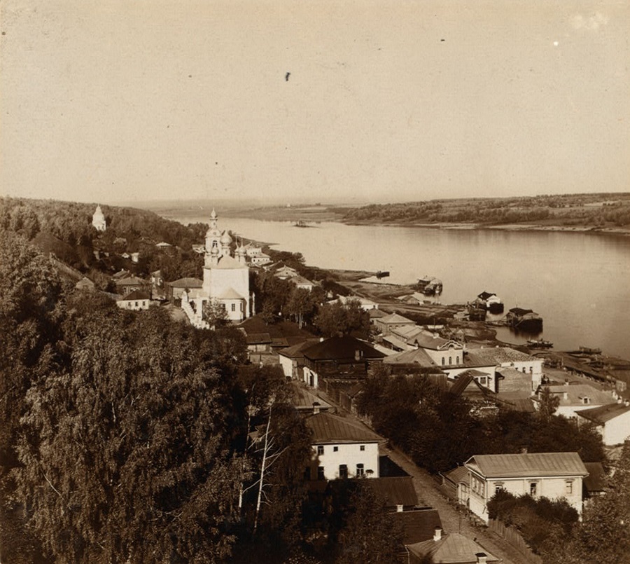 Воскресенская церковь в Плёсе. Фотография Сергея Прокудина-Горского, 1910 год