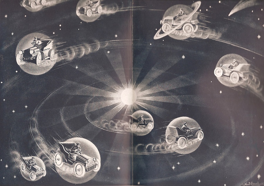  Так представляли себе путешествия по Солнечной системе авторы популярной в Великобритании энциклопедии для подростков Book of Knowledge («Книга знаний» — англ.). Иллюстрация 1918 года. Фото: Cindy B / flickr.com