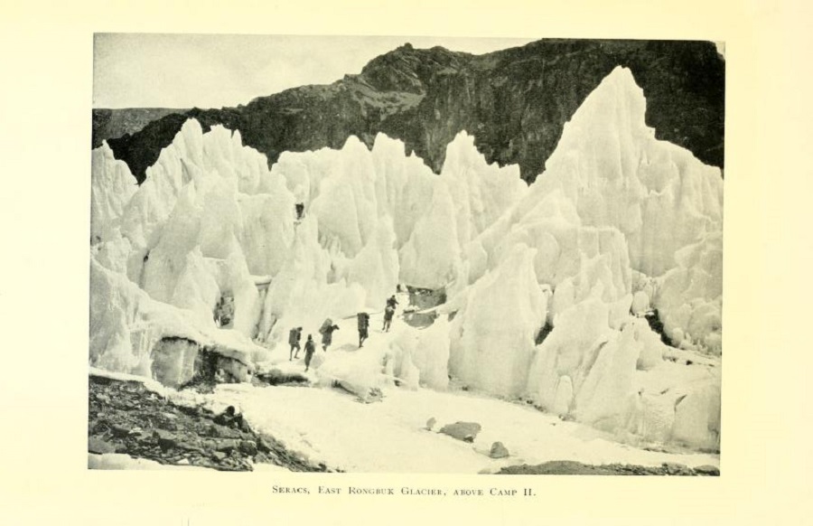 Участники британской экспедиции на Эверест в 1922 году на леднике Восточный Ронгбук. Фото: The Library of Congress