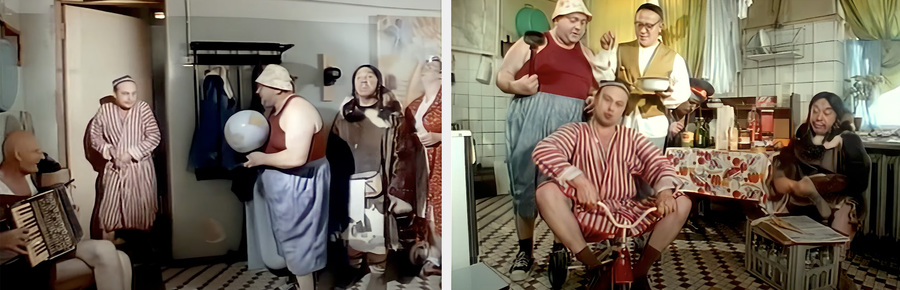  Кадры из клипа группы «Дюна» на песню «Коммунальная квартира», 1995 год Фото: скриншоты с youtube-канала «Группа Дюна» 