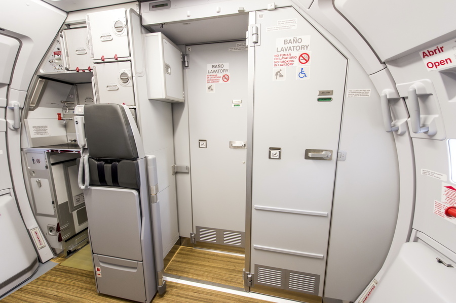  A320 чилийской авиакомпании LAN Airlines оснащён модулем Airbus Space-Flex, который позволяет более эффективно использовать заднюю часть салона и увеличить количество посадочных мест со 180 до 186. Фото Airbus 