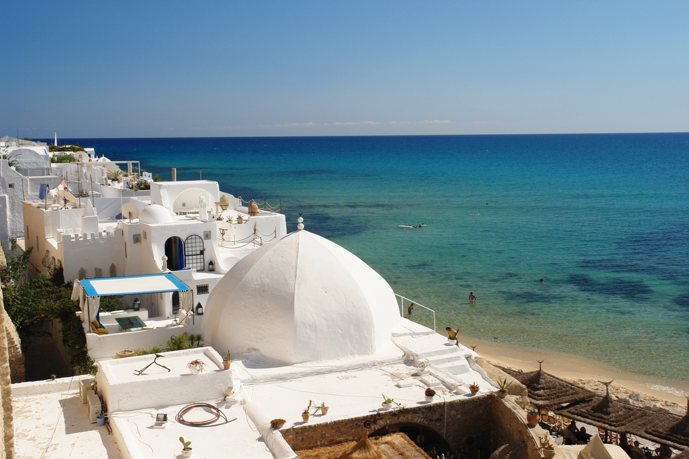 Кафе Sidi Bou Hdid. Хаммамет, Тунис.  