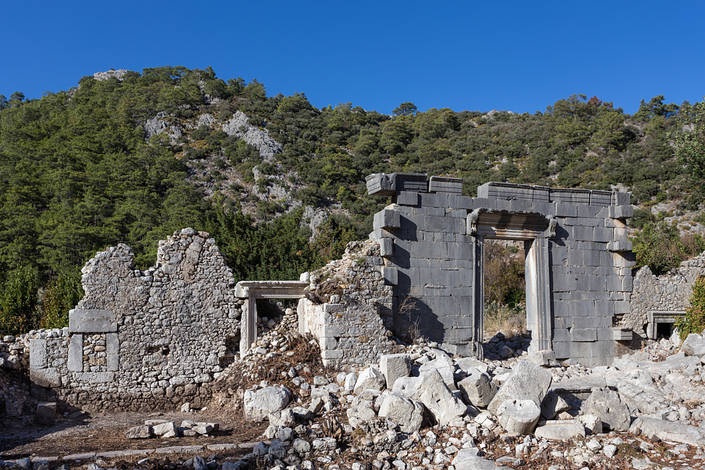  Развалины в Олимпосе, Кемер, Турция.  
