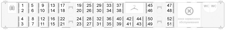 Сапсан - схема вагона №2